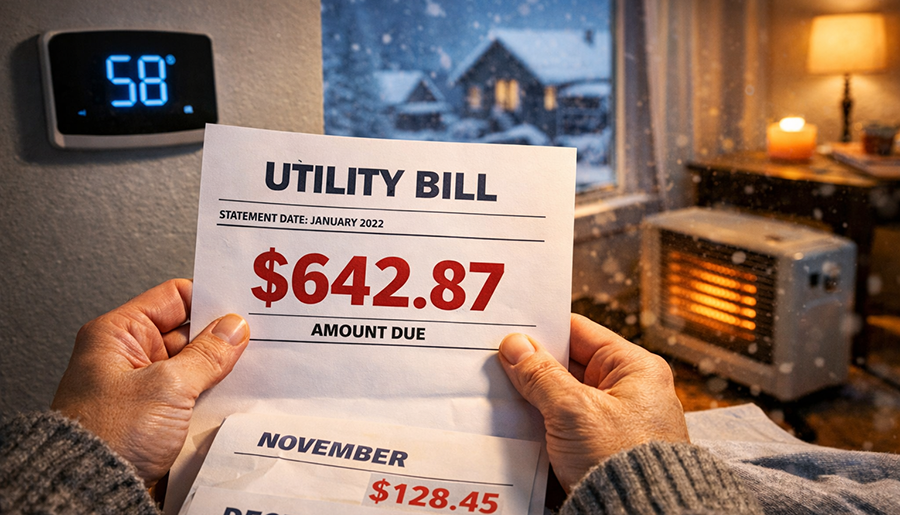 January heating costs
